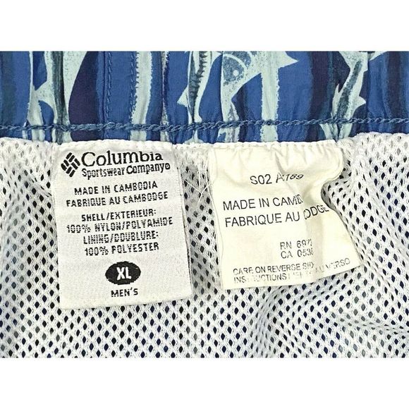 Columbia Sportswear Swim Trunks Fish Print Shorts - Picture 6 of 6